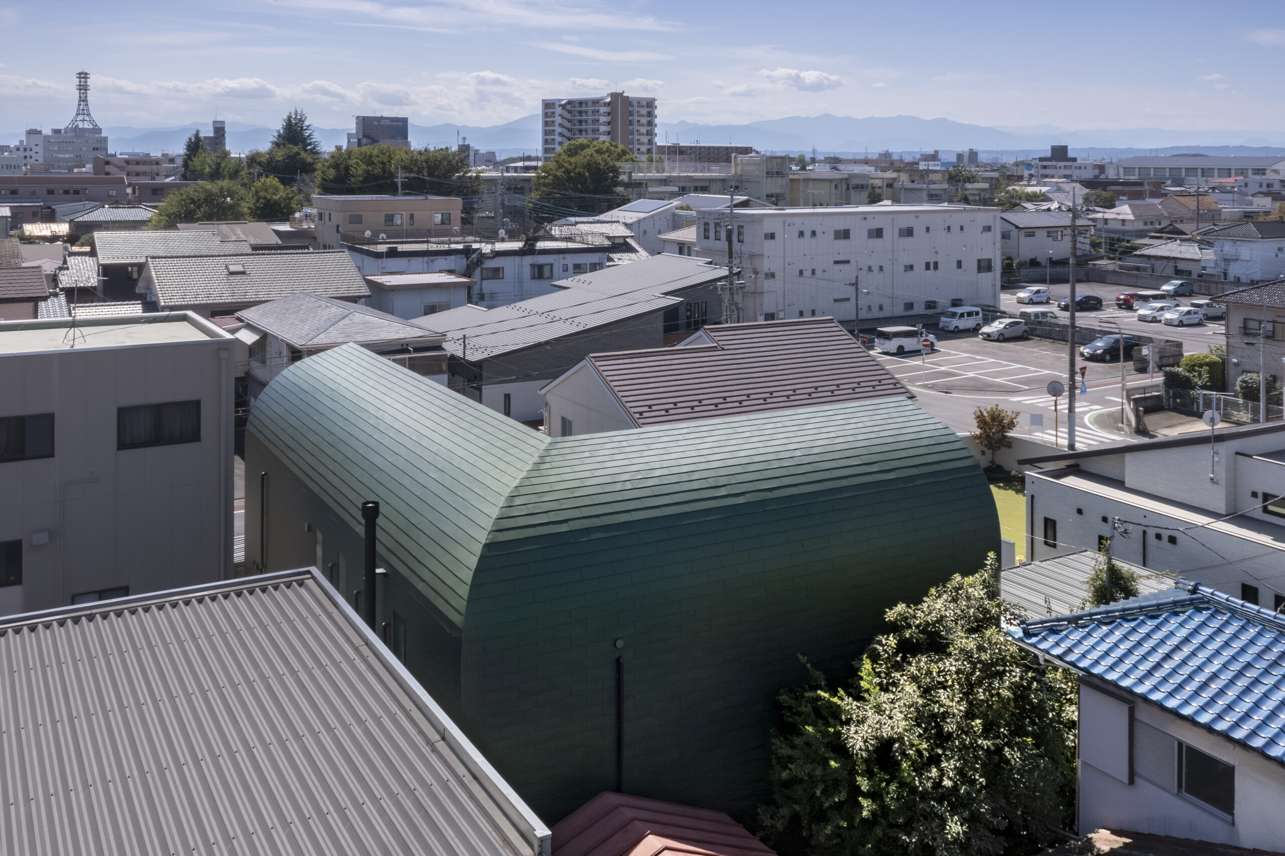 前橋の道の輪郭