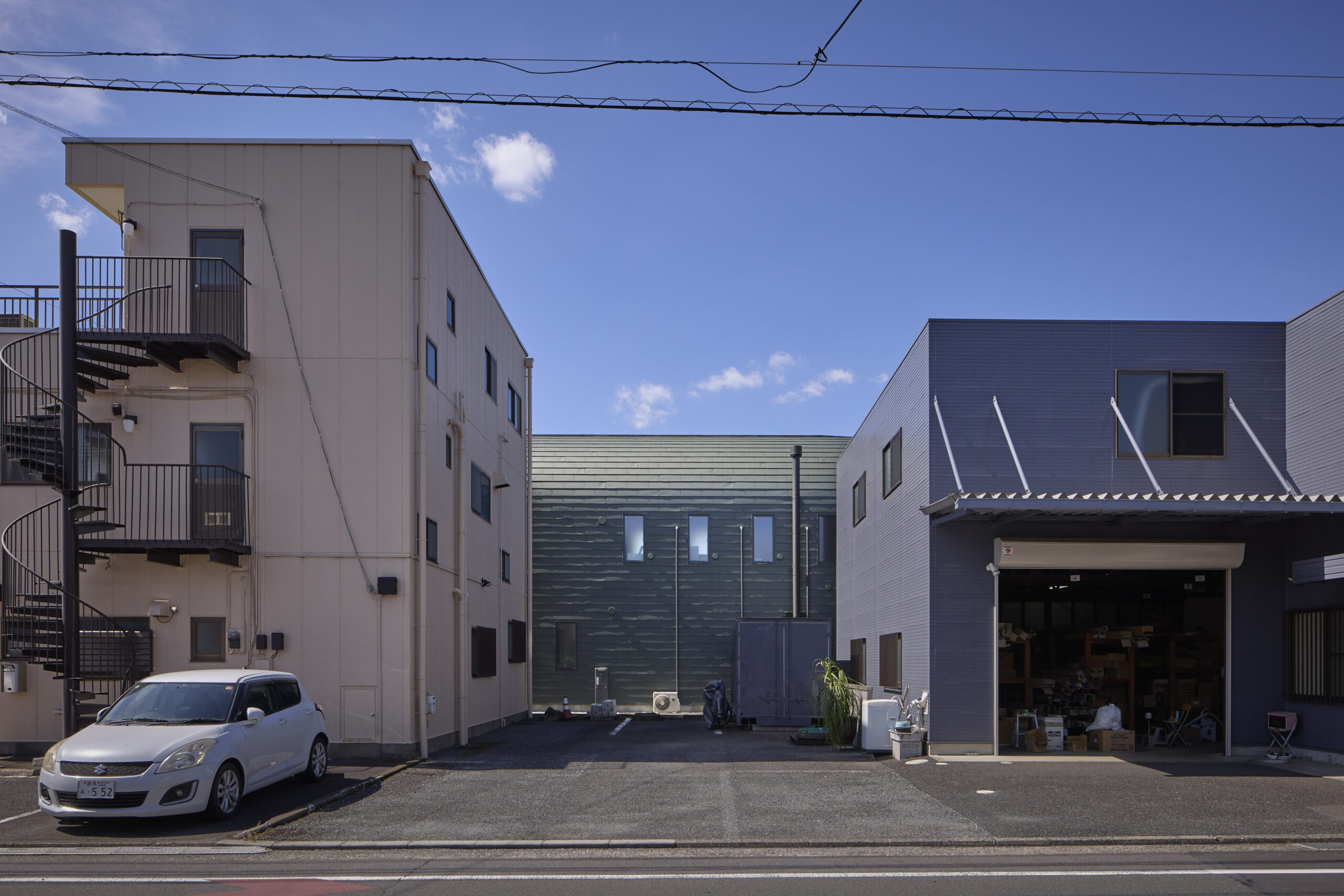 前橋の道の輪郭